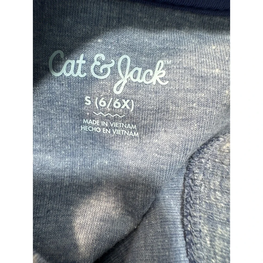 Cat & Jack Ribbed Knit Dress Girls Size S (6/6X) Heather Blue